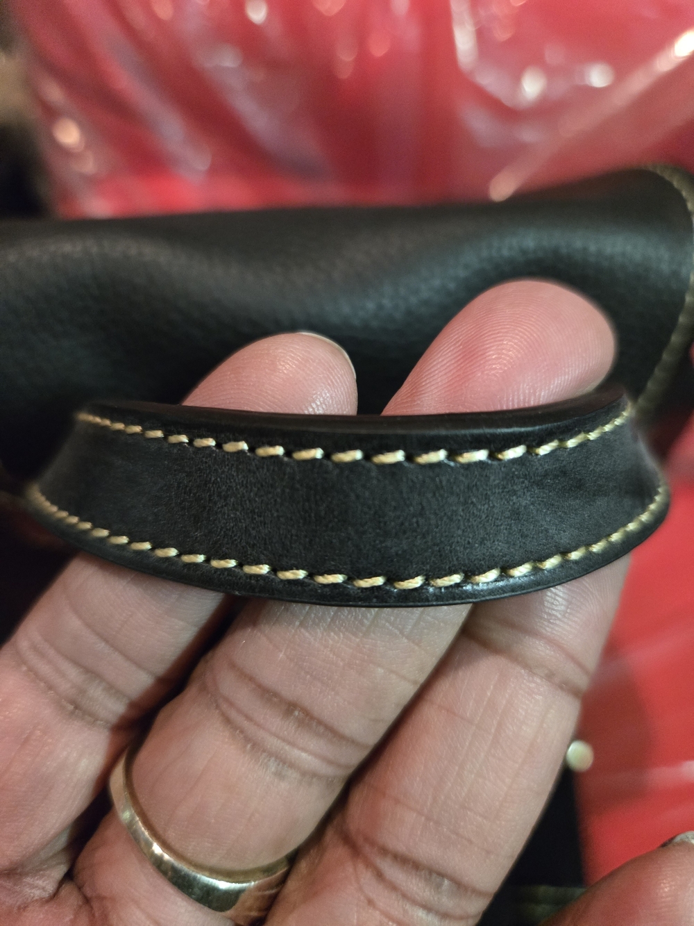 Dooney & Bourke Black Pebbled Leather Drawstring Backpack. Like New!🌻 - Picture 10 of 12